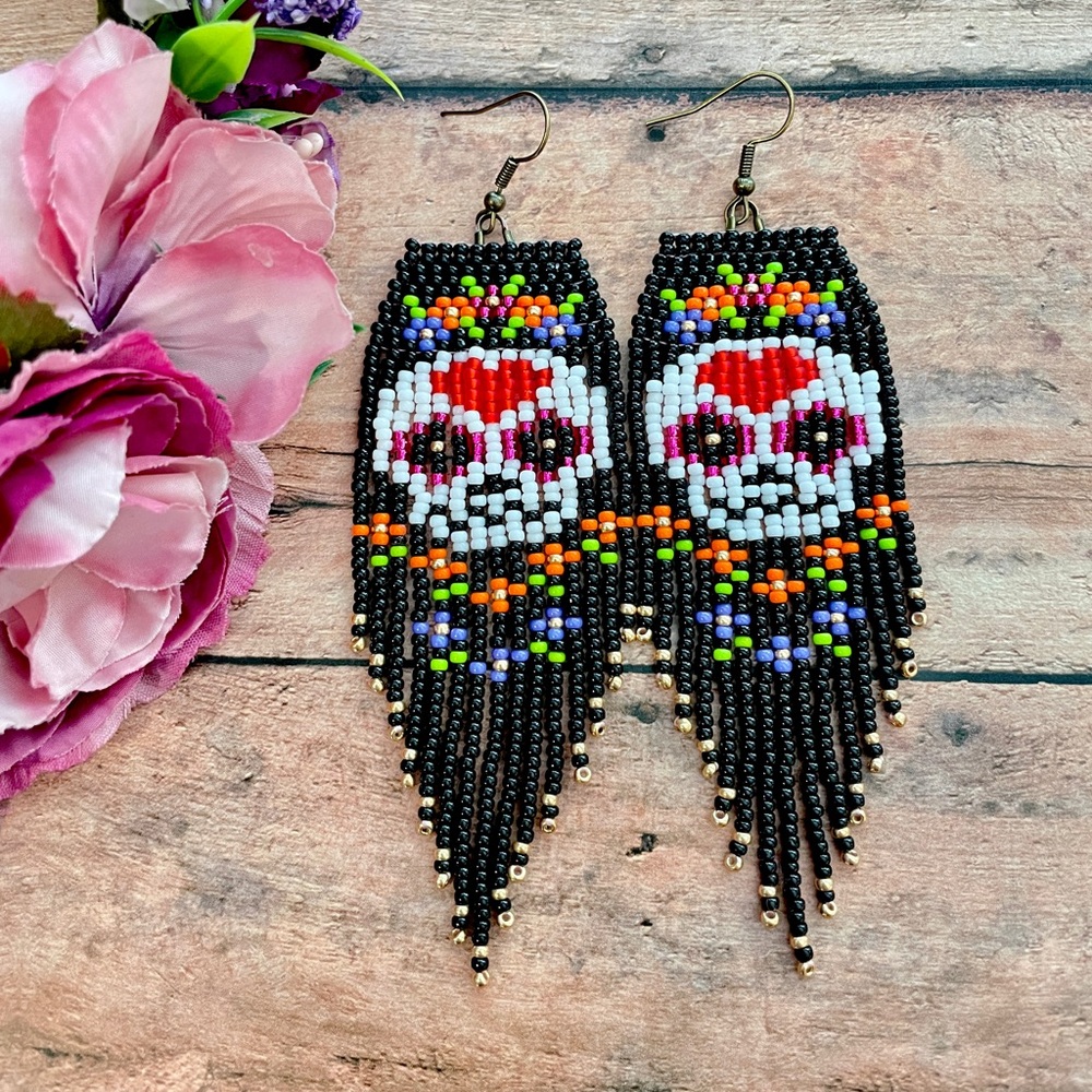 Skull Beaded Earrings